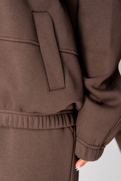 Winter set zip hoodie and pants Brown [4]