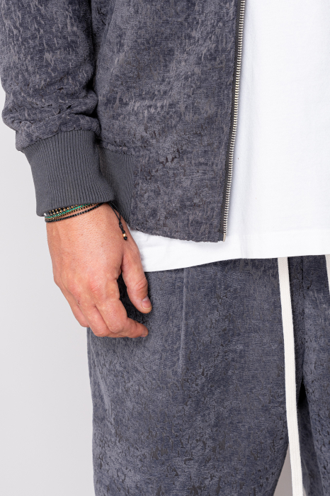 Set Hanorac cu fermoar si Pantalon lung drept Grey Anthracite [5]