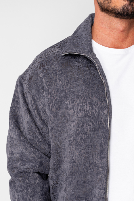 Set Hanorac cu fermoar si Pantalon lung drept Grey Anthracite [6]