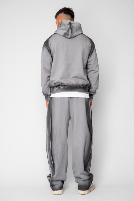 Set hanorac si pantalon cu cusaturi exterioare Grey Prespalat [4]
