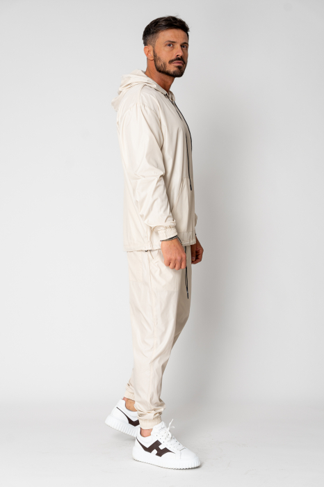 Black windbreaker hoodie and long pants set [3]