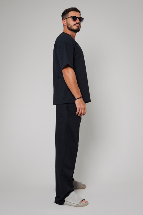 Set Huge Oversized T-shirt and long pants Black [2]