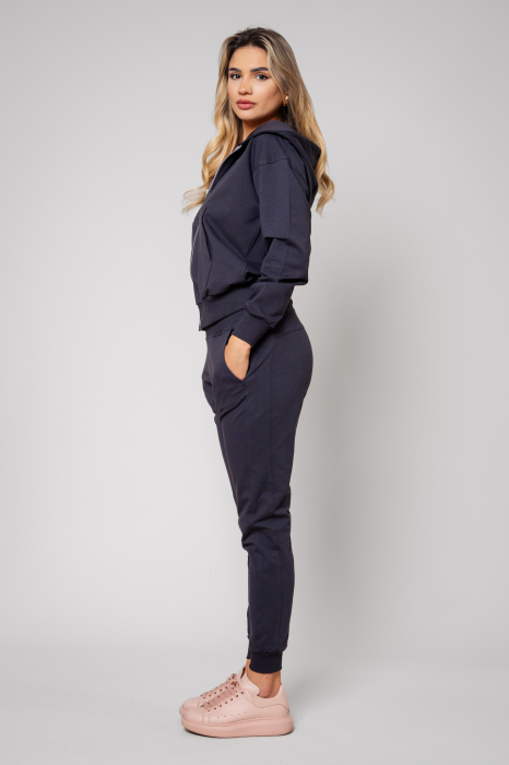 Set HyperA hanorac cu fermoar si pantalon Grey Anthracite [3]