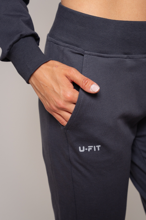 Set HyperA hanorac cu fermoar si pantalon Grey Anthracite [5]
