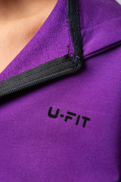 Set Hypera hanorac cu fermoar si pantalon Mauve [4]