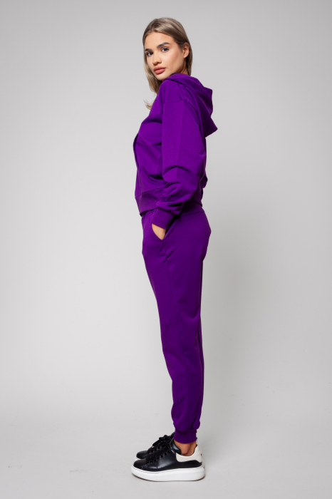 Set Hypera hanorac cu fermoar si pantalon Mauve [3]