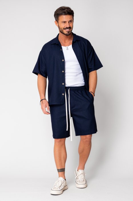 Island Mood shirt and short pants set Navy [2]