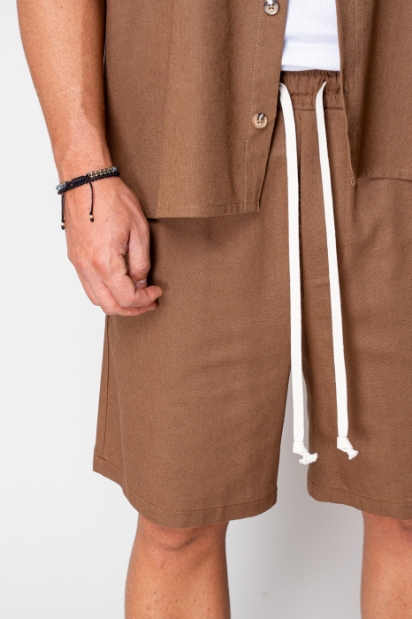 Island Mood shirt and short pants set Brown [4]