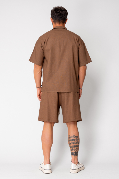 Island Mood shirt and short pants set Brown [3]