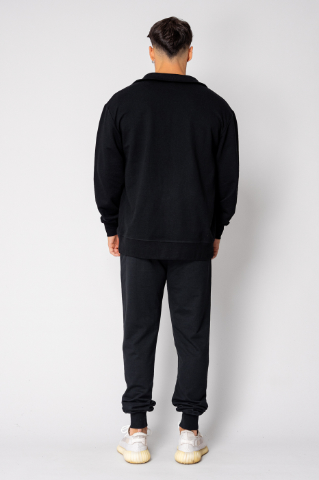 Set jacheta cu fermoar si pantalon Black [4]