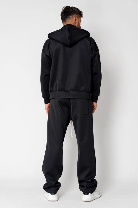 Jacket with zipper and Black long pants set [4]