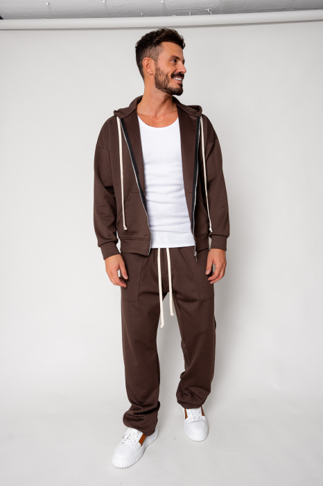 Set Loren Jacket with zipper and long pants Brown [2]