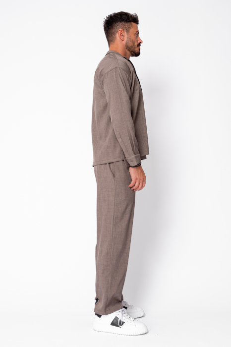 Set Zippered Jacket and Long Trousers Brown [3]