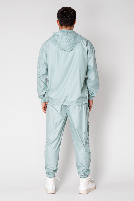 Set Windbreaker Jacket with zipper and long pants in Light Olive fass [3]