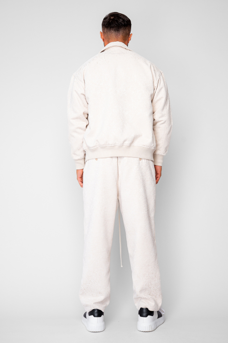 Set Jacheta cu fermoar si Pantalon lung drept Beige [4]