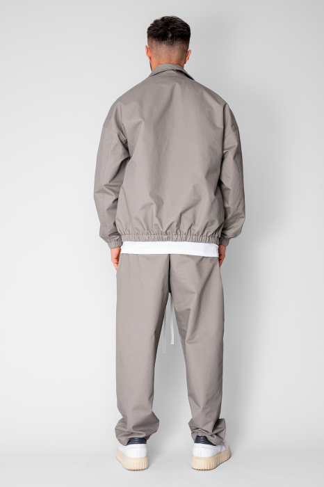 Set Jacheta cu fermoar si pantalon lung drept Taupe [5]