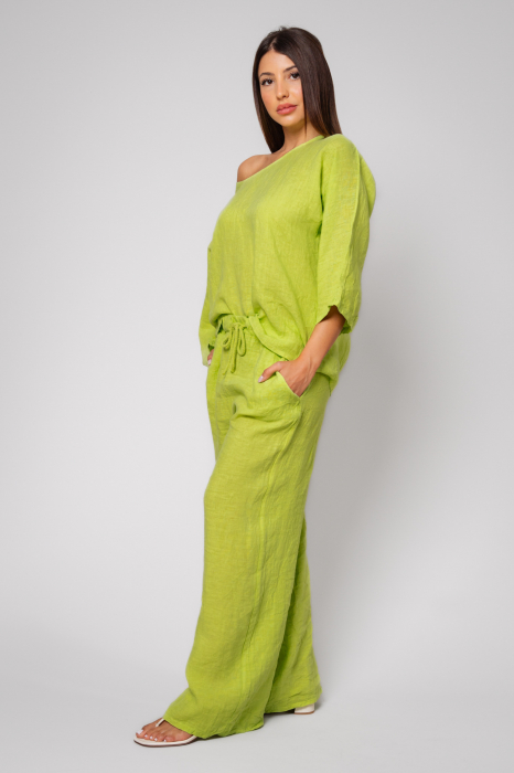 Set Kalie Bluza si Pantalon lung din 100% in Green [2]