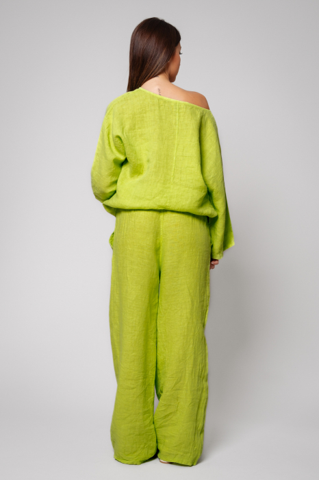 Set Kalie Bluza si Pantalon lung din 100% in Green [4]