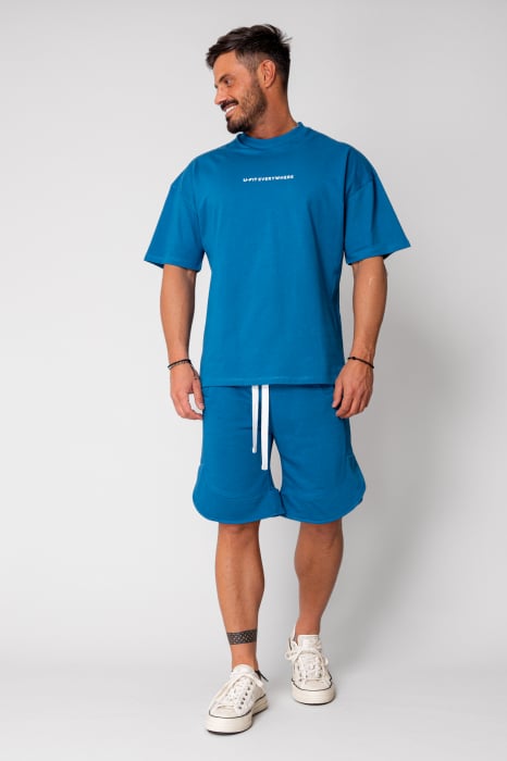 Set Kobe II T-Shirt and short pants Oversized Peacock Blue [2]