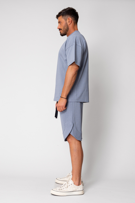 Set Kobe II tricou si pantalon scurt Oversized Grey [3]