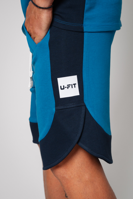 Set Kobe tricou si pantalon scurt Oversized Peacock Blue [4]