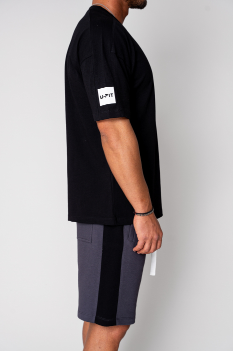 Set LeClub T-Shirt oversized and short pants Duo Black [5]