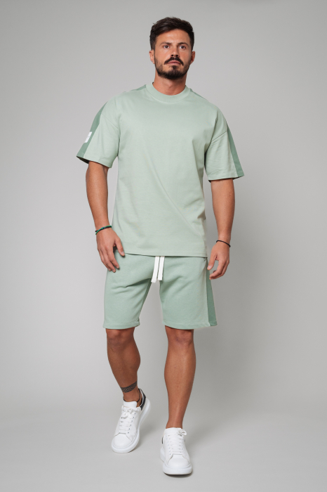 Set LeClub Duo T-Shirt oversized and short pants Light Olive [2]