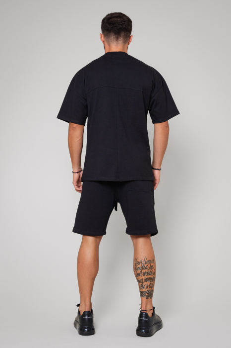 Set LeClub tricou oversized si pantalon scurt Black [3]