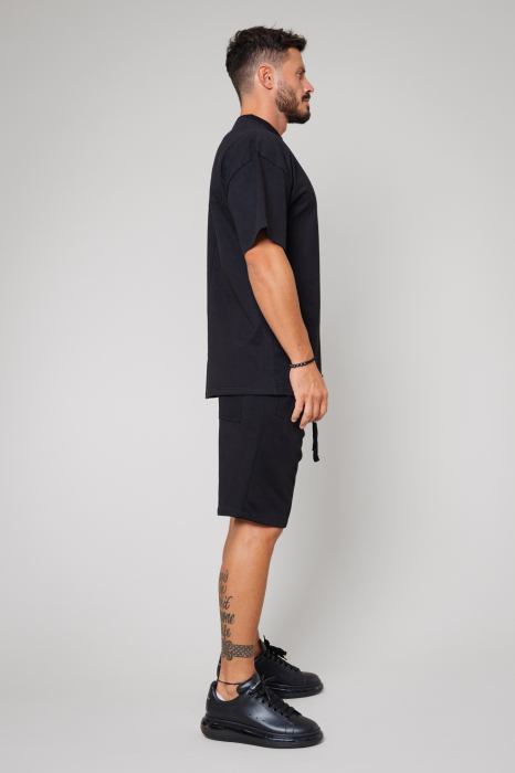 Set LeClub tricou oversized si pantalon scurt Black [2]