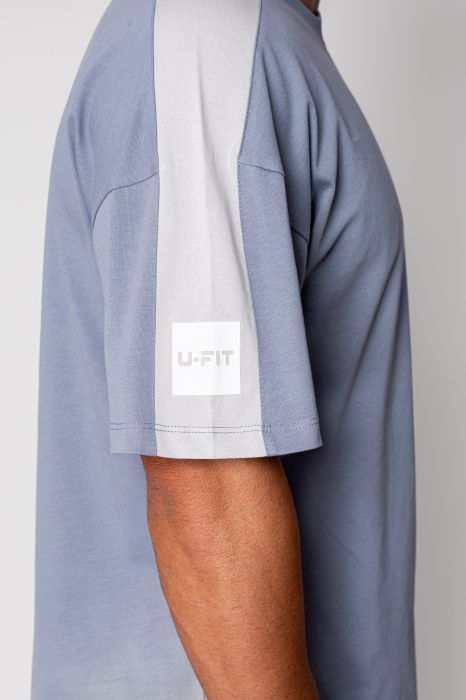 Set LeClub tricou oversized si pantalon scurt Duo Grey [5]