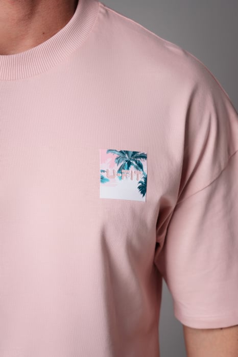 Set LeClub tricou oversized si pantalon scurt Rose Quartz [5]