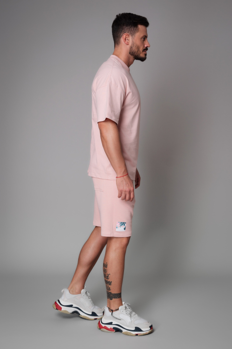 Set LeClub tricou oversized si pantalon scurt Rose Quartz [2]