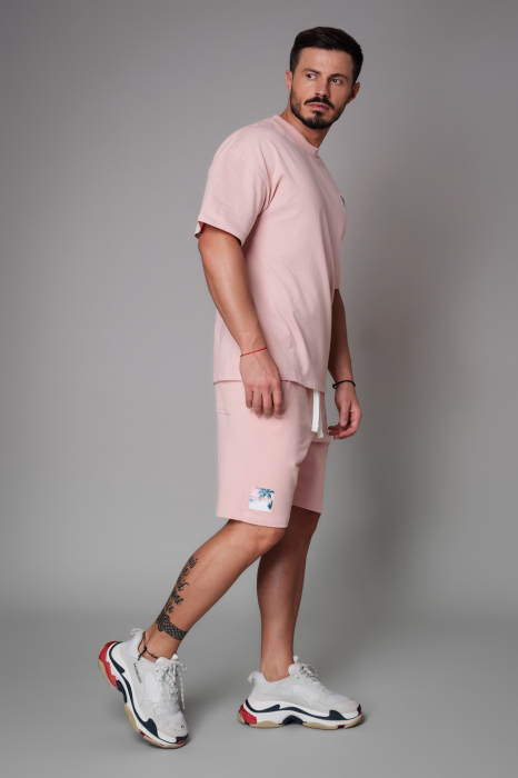 Set LeClub tricou oversized si pantalon scurt Rose Quartz [3]