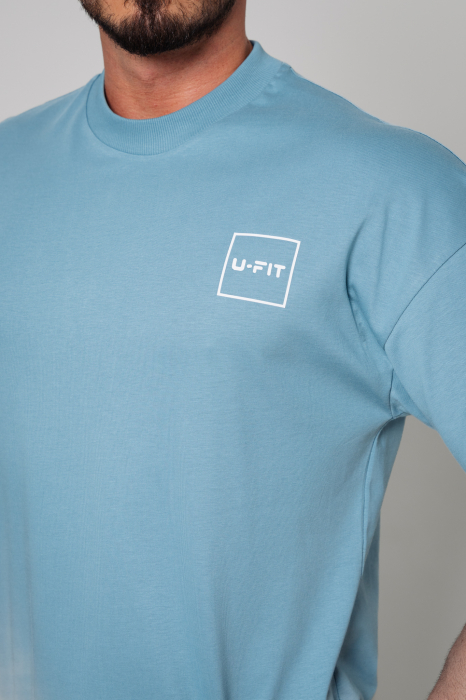 Set LeClub tricou oversized si pantalon scurt Storm Blue [5]