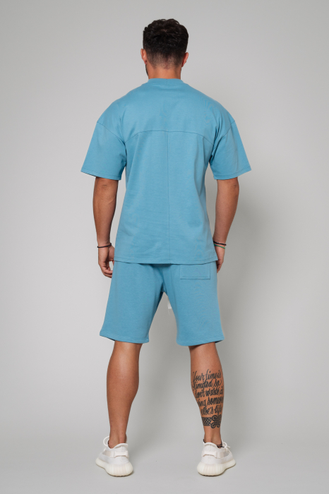 Set LeClub tricou oversized si pantalon scurt Storm Blue [4]