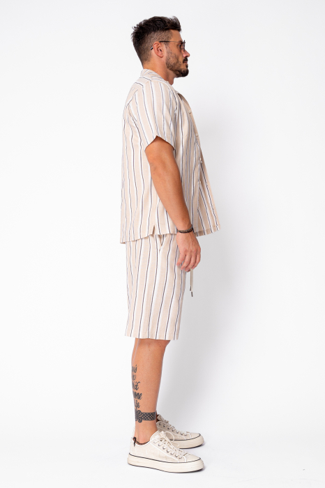 Set Line Shirt and Shorts Knitted Beige [3]