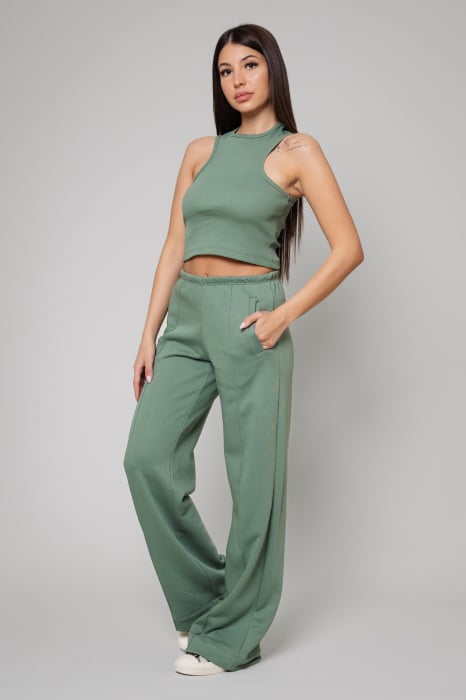 Lineea set long bustier and long trousers Dark Olive [2]