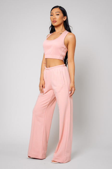 Lineea set short bustier and long trousers Dusty Rose [3]