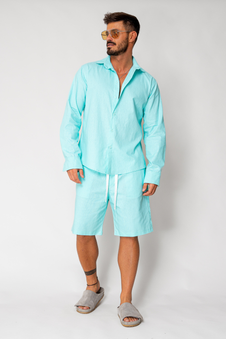 Set Lino shirt and short pants Mint New [2]