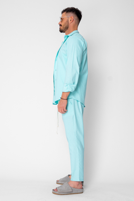 Set Lino Long shirt and short pants Mint [2]