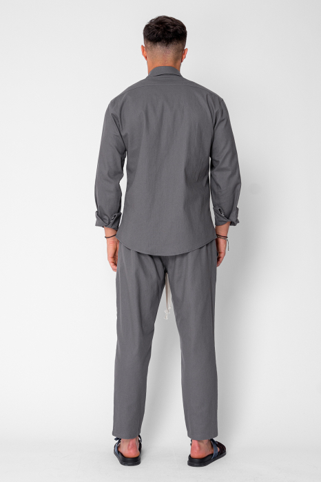 Set Lino Long shirt and short pants Grey Anthracite [3]