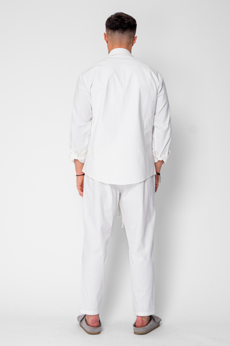 Set Lino Long shirt and short pants Off White [3]