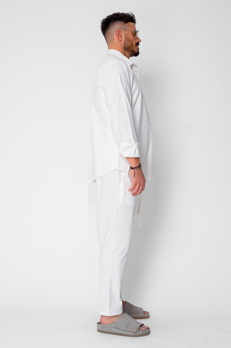 Set Lino Long shirt and short pants Off White [2]