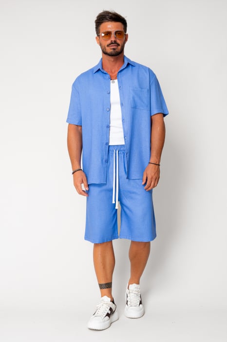 Set Lion shirt and short pants Blue [2]