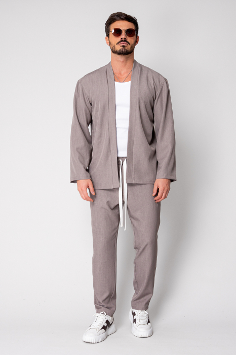 Set Long Tulum Cardigan and pants Premium Edition Taupe [2]