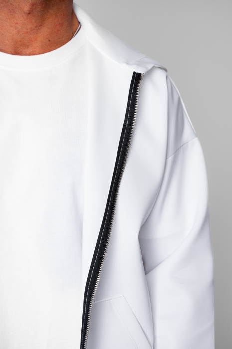 Set Loren Jacheta cu fermoar si Pantalon lung White [5]