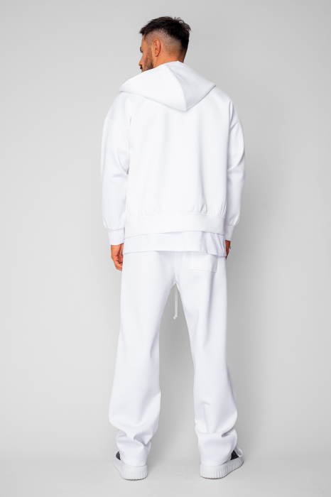 Set Loren Jacheta cu fermoar si Pantalon lung White [4]