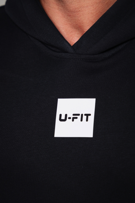 Set Malibu hanorac cu maneca scurta si pantalon scurt Black [4]