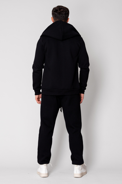 Set Maverik Winter Jacheta cu fermoar si Pantalon lejer Black New [3]