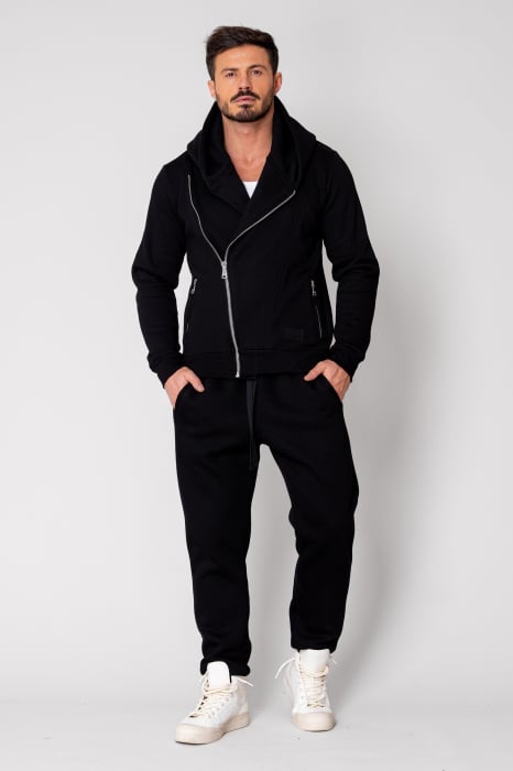 Set Maverik B Jacheta cu fermoar si Pantalon lejer Black [8]